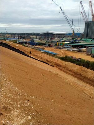 พลาสติกก้อนหิน Stabilizer HDPE Geocell สําหรับการสร้างถนน