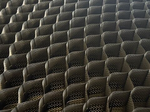 Black Plastic Geocell Gravel Grid For Parking Lot Base Reinforcement
