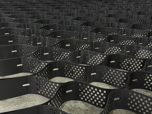 Black Plastic Geocell Gravel Grid For Parking Lot Base Reinforcement