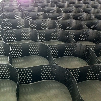 Gravel Driveway Black HDPE Geocell For Road Construction Soil Reinforcement