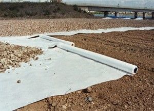 การก่อสร้างถนน Geotextile นอนวูฟเวน 100g ผ้ากรอง