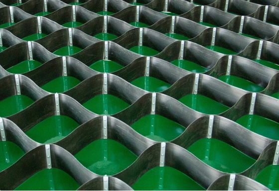 PET High Strength Riveted Geo Cell Grid Gravel Grid Mat For Road Envirogrid