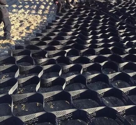 การป้องกันความชันของหินหิน HDPE Geocell ปลาสติก Geocell Grid Paver