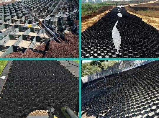 Perforated Surface Geocell Plastic Paving Grid HDPE Geocell 1.5mm Thickness
