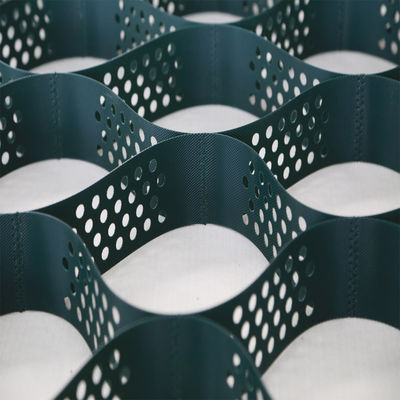 Hdpe Gravel Grid Geocell For Road Soil Stabilization 445mm Green Color