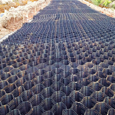 Road Construction Stabilization And Load Support Gravel Stabilizer Grid HDPE Geocell 1.5mm 445mm