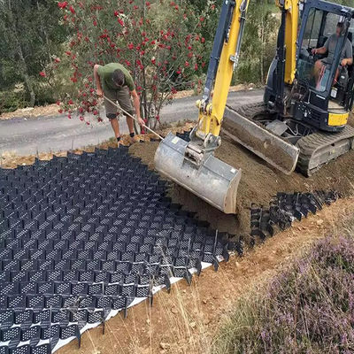 Road Construction Hdpe Green Roof System Grass Grid Plastic Geocell 150 445mm