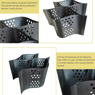 100-445 HDPE Geocell  Soft Soil Foundation And Steep Slope Protection Geocell