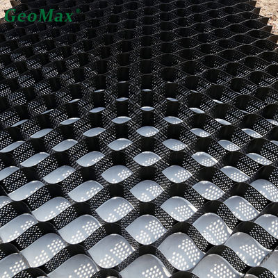 HDPE Geocell For Channel Protection Water Proof Ground Grid Gravel Mat 200mm Height 356mm Welding Space Textured Perforated