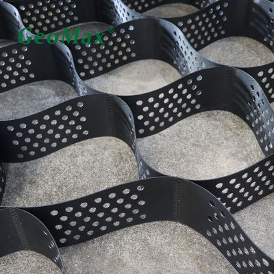 สีดํา HDPE GEOCELL 120MM HEIGHT 356MM สถานที่ปั่นสําหรับอุตสาหกรรมระดับการบรรทุก