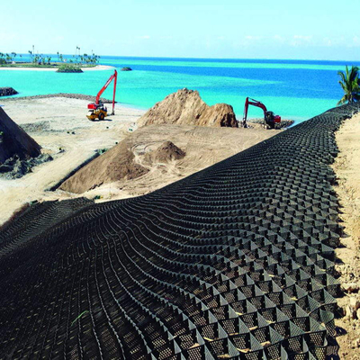Black And Green HDPE Geocell Retaining Wall OIT ESCR 100mm Height 356mm Welded Space High Quality ASTM Standard