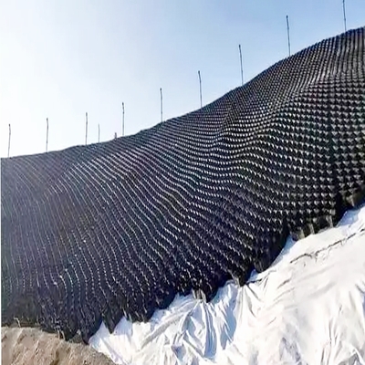8-inch (200mm)Height Brown HDPE Geocell for Landfill Capping Final Cover Systems High Quality Control
