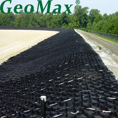 8-inch Deep Black HDPE Geocell for Parking Lot & Pavement Base Reinforcement 445mm Welded Space In Dubai