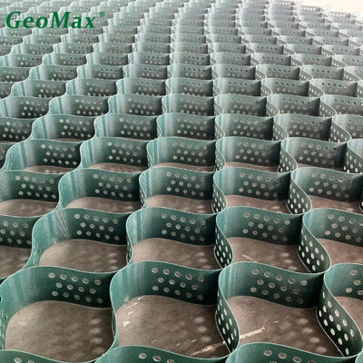 Black HDPE Geocell 75mm Height 445mm Welding Space For Parking Lot Highway Driveway Construction